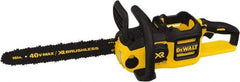 DeWALT - 40 Volt, 50 Ft/sec, Battery Powered Chainsaw - 16" Guide Bar Length, 7,500 RPM, 3/8" Chain Pitch - Best Tool & Supply