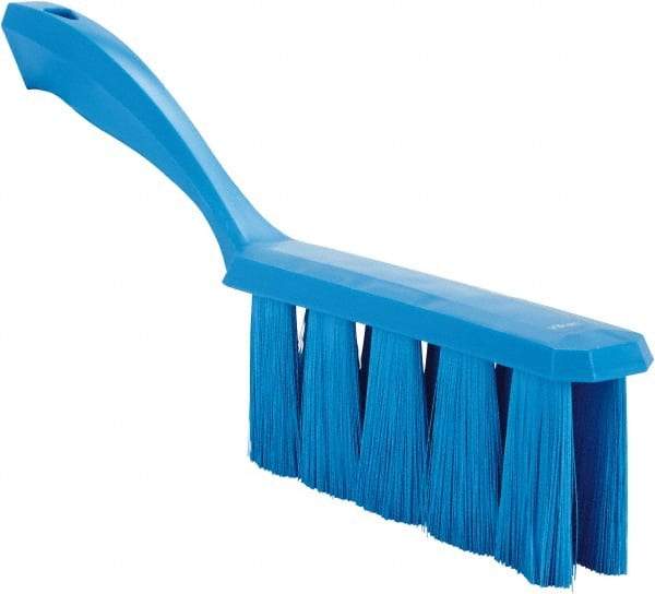 Vikan - 3.9" Bristle Length, Polyester Cleaning & Finishing Brush - 3" Long x 1-1/2" Wide Head, 13" OAL, Easy Grip Handle, Blue, Polypropylene Block - Best Tool & Supply