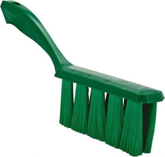 Vikan - 3.9" Bristle Length, Polyester Cleaning & Finishing Brush - 3" Long x 1-1/2" Wide Head, 13" OAL, Easy Grip Handle, Green, Polypropylene Block - Best Tool & Supply