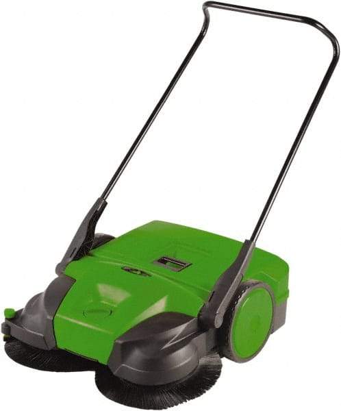 Bissell - 38" Sweeping Width, Triple Brush Sweeper - Self Propelled, Plastic Wheels, Nylon Bristles, 13 Gal Capacity - Best Tool & Supply