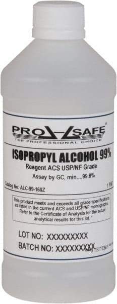 PRO-SAFE - 16 oz Isopropyl Alcohol Liquid - Comes in Bottle, 99% Isopropyl Alcohol - Best Tool & Supply