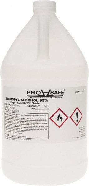 PRO-SAFE - 1 Gallon Isopropyl Alcohol Liquid - Comes in Bottle, 99% Isopropyl Alcohol - Best Tool & Supply