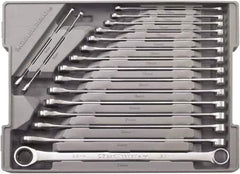 GearWrench - 17 Piece, 8mm to 25mm, 12 Point Combination Wrench Set - Metric Measurement Standard, Chrome Finish, Comes in Plastic Tray - Best Tool & Supply