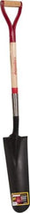 Razor-Back - 16" High x 6" Wide Tapered Steel Spade - 29" Long Wood D-Grip Handle, Front Turned - Best Tool & Supply