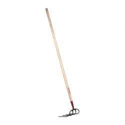 Razor-Back - Refuse Hook with 60" Straight Wood Handle - 4 Tines, 9" Tine Length - Best Tool & Supply