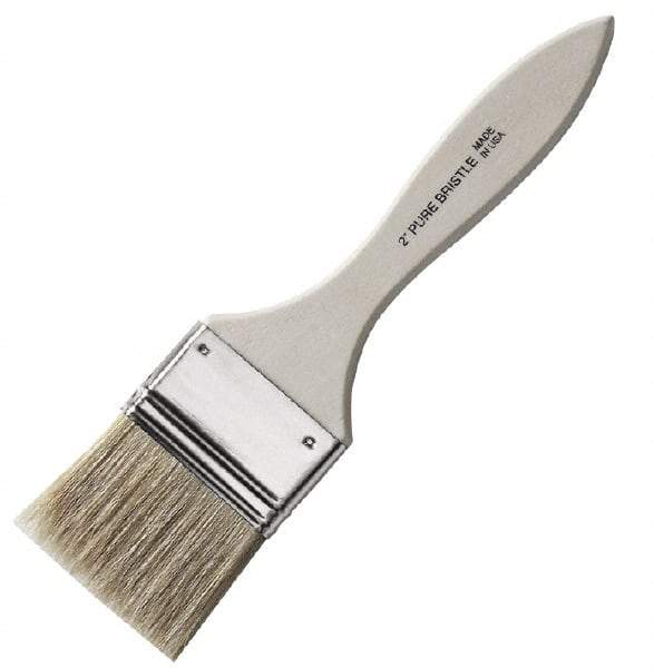 Made in USA - 2" Hog Chip Brush - 1-5/8" Bristle Length, Wood Handle - Best Tool & Supply