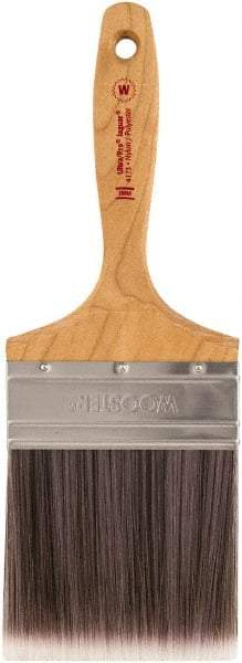 Wooster Brush - 4" Synthetic Wall Brush - 3-15/16" Bristle Length, Maple Handle - Best Tool & Supply