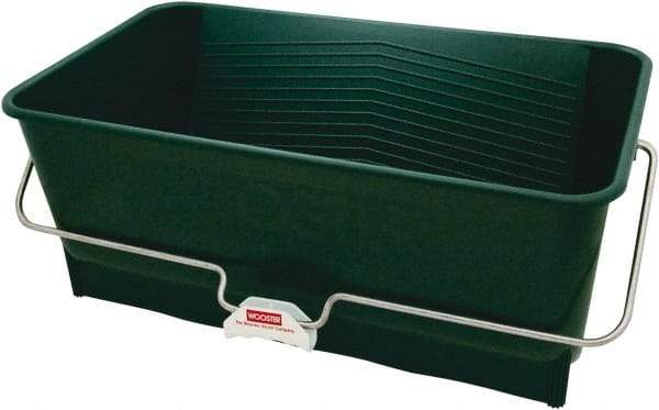 Wooster Brush - 5 Gal, 10" High, Polypropylene Rectangular Green Single Pail - Handle Included, 14" Top Length x 24" Top Width - Best Tool & Supply