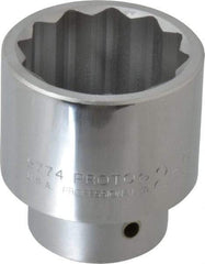 Proto - 2-5/16", 1" Drive, Standard Hand Socket - 12 Points, 3-17/64" OAL, Alloy Steel, Satin Finish - Best Tool & Supply