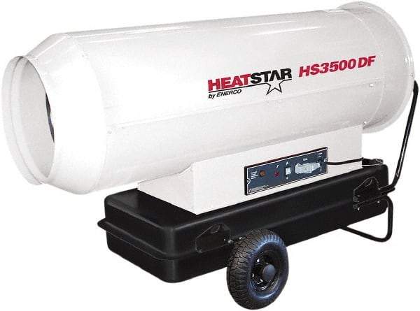 Heatstar - 360,000 BTU Rating, Kerosene Forced Air Heater - 1,750 Sq Ft Max Heating Area, 27.7 Gal Capacity, Fuel with Diesel, Kerosene, JP-8 & Jet8 - Best Tool & Supply