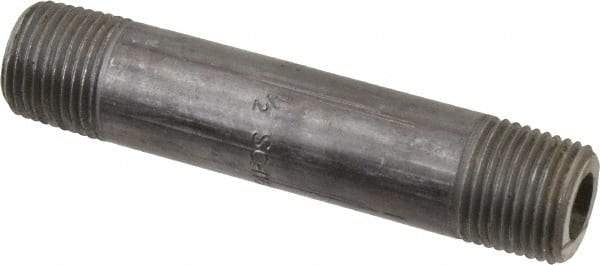 Value Collection - Schedule 160, 1/2" Diam x 4" Long Black Pipe Nipple - Threaded - Best Tool & Supply