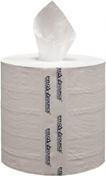 PRO-SOURCE - Center Pull Roll of 2 Ply White Paper Towels - 8-1/4" Wide, 15' Roll Length - Best Tool & Supply