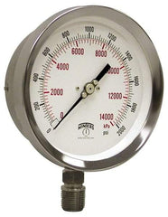 Winters - 4" Dial, 1/4 Thread, 30-0-60 Scale Range, Pressure Gauge - Lower Connection Mount, Accurate to 1% of Scale - Best Tool & Supply