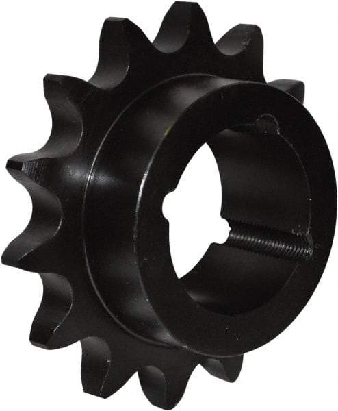 U.S. Tsubaki - 18 Teeth, 1" Chain Pitch, Chain Size 80, Taper Lock Sprocket - 2-1/8" Bore Diam, 6.27" Outside Diam - Best Tool & Supply