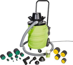 Greenlee - 12 Gal Plastic Tank, Electric Powered Power Fishing Blower/Wet/Dry Vacuum System - 120 Volt, 11.8 Amps, 15' Hose Fitting, Washable Stainless Steel, Accessories Included - Best Tool & Supply