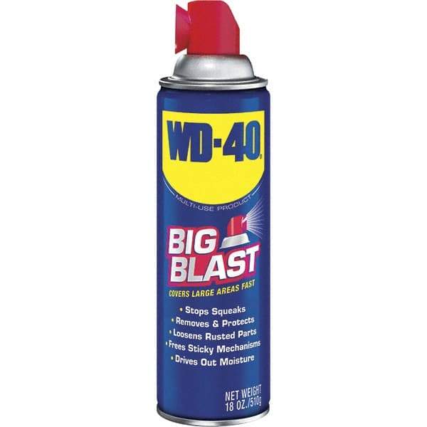 WD-40 - 18 oz Multi-Use Product with Big-Blast Spray - Liquid, Stop Squeaks, Removes & Protects, Loosens Rusted Parts, Free Sticky Mechanisms, Drives Out Moisture - Best Tool & Supply