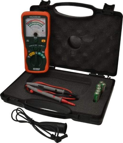 Extech - Analog Display, 400 Megohm Electrical Insulation Resistance Tester & Megohmmeter - 1,000 VDC Max Test Voltage, Powered by 1.5V AA Battery - Best Tool & Supply