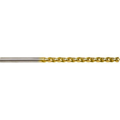 Taper Length Drill Bit: 0.1406″ Dia, 118 ° Coated, RH Cut, Parabolic Flute, Cylindrical Shank, Series 5537