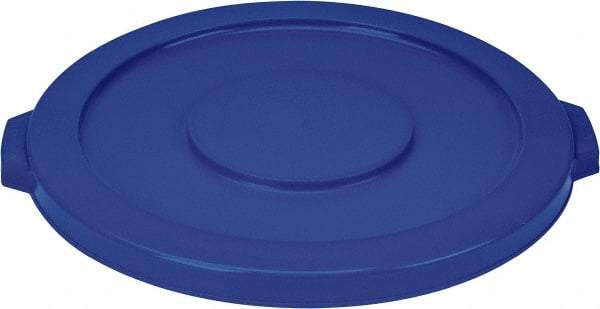 PRO-SOURCE - Round Lid for Use with 20 Gal Round Trash Cans - Blue, Polyethylene, For Brute Trash Cans - Best Tool & Supply