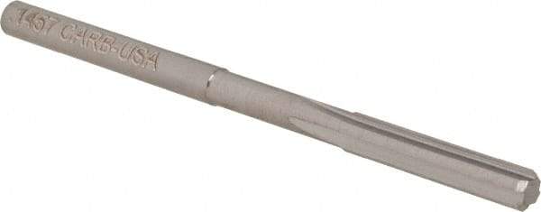 OSG - 3.7mm Solid Carbide Chucking Reamer - Straight Flute, 3.57mm Straight Shank, 19mm Flute Length, 64mm OAL - Best Tool & Supply