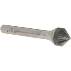 OSG - 1/2" Head Diam, 1/4" Shank Diam, 24 Flute 90° Solid Carbide Countersink - Best Tool & Supply