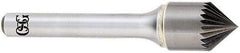 OSG - 3/4" Head Diam, 3/8" Shank Diam, 36 Flute 60° Solid Carbide Countersink - Bright Finish, Single End, Straight Shank, Right Hand Cut - Best Tool & Supply