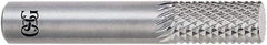 OSG - 1/4" Diam, 3/4" LOC, End Mill End, Solid Carbide Diamond Pattern Router Bit - Right Hand Cut, 2" OAL, 1/4" Shank Diam, Use on Glass Reinforced Polyester, Graphite Composite Laminates, Kevlar, Phenolic Epoxy - Best Tool & Supply