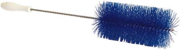 PRO-SOURCE - 1" Bristle Length, Plastic Food Service Brush - 6-1/2" Long x 2" Wide Head, 21" OAL, Blue, Wire Block - Best Tool & Supply