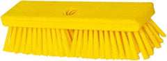 PRO-SOURCE - 1-3/4" Bristle Length, Polypropylene Food Service Brush - 10" Long x 2-1/2" Wide Head, Yellow, Foam Block - Best Tool & Supply