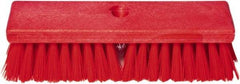 PRO-SOURCE - 1-3/4" Bristle Length, Polypropylene Food Service Brush - 10" Long x 2-1/2" Wide Head, Red, Foam Block - Best Tool & Supply