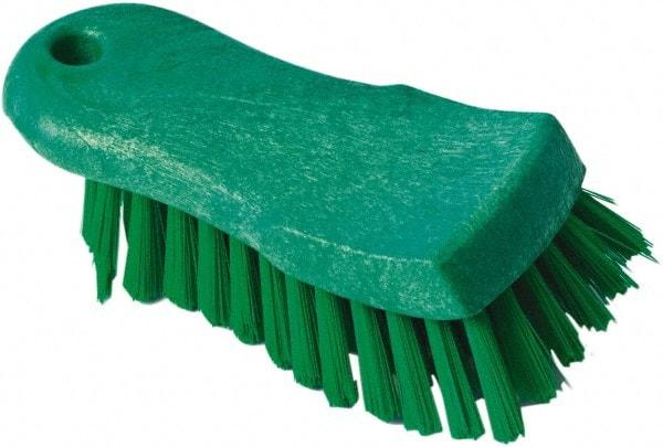 PRO-SOURCE - 1-1/16" Bristle Length, Polypropylene Food Service Brush - 6" Long x 2.63" Wide Head, Green, Foam Block - Best Tool & Supply