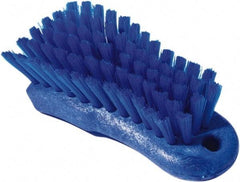 PRO-SOURCE - 1-1/16" Bristle Length, Polypropylene Food Service Brush - 6" Long x 2.63" Wide Head, Blue, Foam Block - Best Tool & Supply