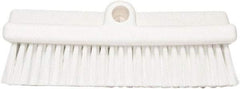 PRO-SOURCE - 1-3/4" Bristle Length, Polypropylene Food Service Brush - 10" Long x 5" Wide Head, 20" OAL, Long Handle, White, Foam Block - Best Tool & Supply