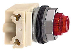 Schneider Electric - 240 VAC Red Lens Incandescent Pilot Light - Round Lens, Screw Clamp Connector - Best Tool & Supply