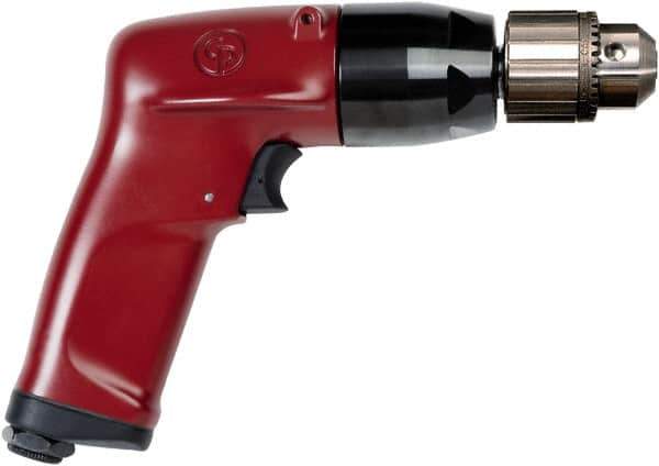 Chicago Pneumatic - 3/8" Keyed Chuck - Pistol Grip Handle, 6,000 RPM, 4.5 LPS, 7.45 CFM, 1 hp, 90 psi - Best Tool & Supply