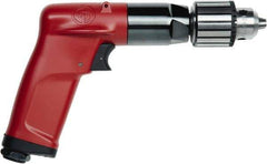 Chicago Pneumatic - 1/4" Keyed Chuck - Pistol Grip Handle, 3,300 RPM, 2.25 LPS, 4.75 CFM, 0.5 hp, 90 psi - Best Tool & Supply