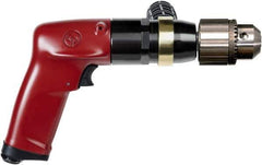 Chicago Pneumatic - 1/2" Keyed Chuck - Pistol Grip Handle, 900 RPM, 4.5 LPS, 7.45 CFM, 1 hp, 90 psi - Best Tool & Supply