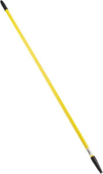 PRO-SOURCE - 60 x 1-1/4" Fiberglass Handle for Floor Squeegees & Push Brooms - Threaded Connection, Yellow - Best Tool & Supply