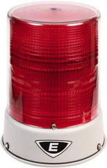 Edwards Signaling - 120 VAC, 4X NEMA Rated, LED, Red, Flashing, Steady Light - 65 Flashes per min, 3/4 Inch Pipe, 8-1/4 Inch Diameter, 7-3/4 Inch High, IP66 Ingress Rating, Pipe Mount - Best Tool & Supply