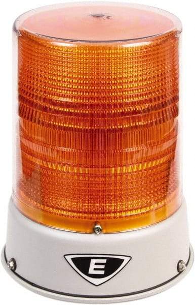 Edwards Signaling - 120 VAC, 4X NEMA Rated, LED, Amber, Flashing, Steady Light - 65 Flashes per min, 3/4 Inch Pipe, 8-1/4 Inch Diameter, 7-3/4 Inch High, IP66 Ingress Rating, Pipe Mount - Best Tool & Supply