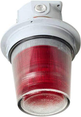 Edwards Signaling - 24 VDC, 4, 3R NEMA Rated, LED, Amber, Flashing, Steady Light - 65 Flashes per min, 3/4 Inch Pipe, 7 Inch Diameter, 10-1/8 Inch High, Ceiling Mount - Best Tool & Supply