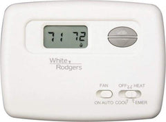 White-Rodgers - 45 to 90°F, 2 Heat, 1 Cool, Digital Nonprogrammable Heat Pump Thermostat - 20 to 30 Volts, Horizontal Mount, Hardwire Switch - Best Tool & Supply