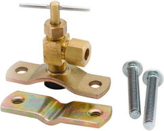 ANDERSON METALS - 1/4" Pipe, Angled Metal Seat Needle Valve - Brass Seal, Compression x Saddle Valve Ends, Lead Free Brass Valve, 150 Max psi - Best Tool & Supply