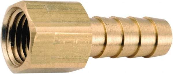 ANDERSON METALS - 1/2 NPT Thread Hose Barb x Female NPT Connector - 3/8" ID Hose, Lead Free Brass - Best Tool & Supply