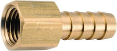 ANDERSON METALS - 1/2 NPT Thread Hose Barb x Female NPT Connector - 1/4" ID Hose, Lead Free Brass - Best Tool & Supply