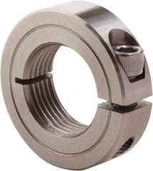 Climax Metal Products - 1-12 Thread, Stainless Steel, One Piece Threaded Shaft Collar - 1-3/4" Outside Diam, 1/2" Wide - Best Tool & Supply