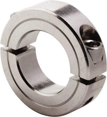 Climax Metal Products - 4" Bore, Stainless Steel, Two Piece Clamp Collar - 5-1/4" Outside Diam, 7/8" Wide - Best Tool & Supply