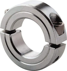 Climax Metal Products - 1-11/16" Bore, Steel, Two Piece Clamp Collar - 2-3/4" Outside Diam, 11/16" Wide - Best Tool & Supply