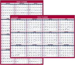 AT-A-GLANCE - 1 Sheet, 32 x 48", Erasable Wall Planner - Blue & Red - Best Tool & Supply