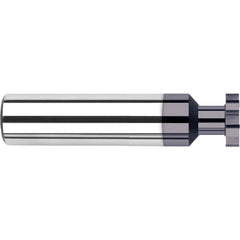 Harvey Tool - 1/4" Cut Diam, 1/32" Cut Width, 1/4" Shank, Straight-Tooth Woodruff Keyseat Cutter - Exact Industrial Supply